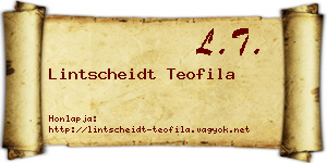 Lintscheidt Teofila névjegykártya